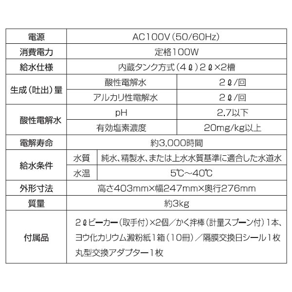 アマノ 電解水生成器 FW-250 ラボ2 1個（直送品） - アスクル