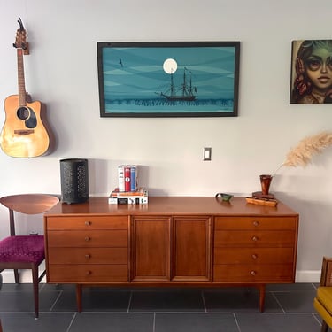 Mid Century Vintage 70's Ron Brejtfus Large Textile | Atomic