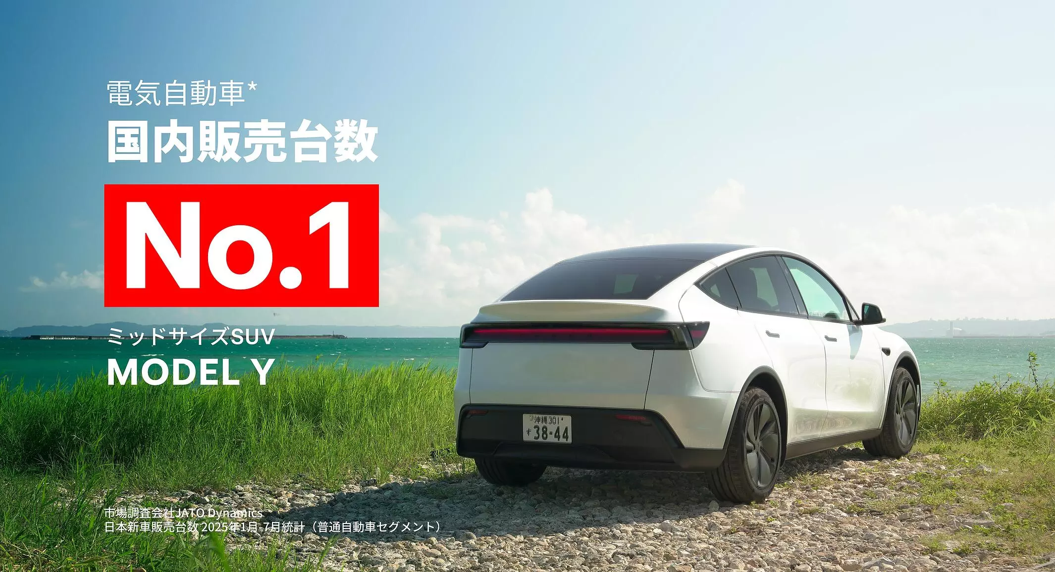 テスラ Model Y、2025年1月～7月 国内電気自動車普通車セグメント累計