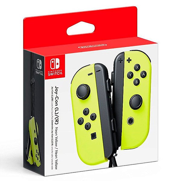 Nintendo Joy-Con (L/R) Amarelo Neon - Switch - Game Games - A Loja
