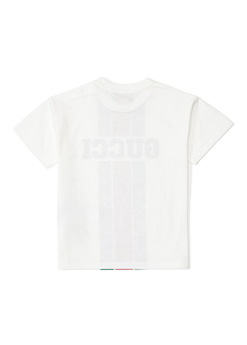 Gucci - Beyaz Logo Baskılı Erkek Bebek T-shirt - Lacivert