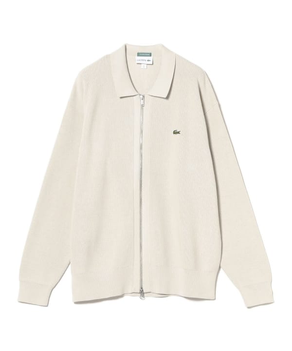 BEAMS（ビームス）【別注】LACOSTE / ジップアップ ニット