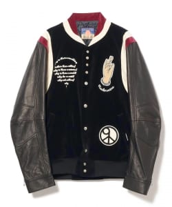 BEAMS（ビームス）△blackmeans / Stadium Jacket Black（ブルゾン