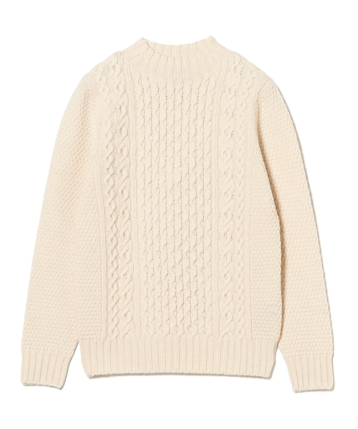 BEAMS F（ビームスF）DRUMOHR / 5ゲージ アラン編み ハイネックニット