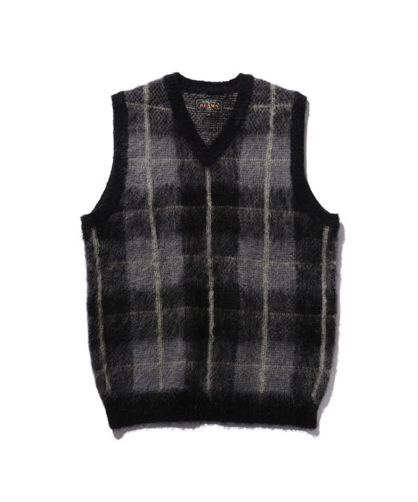 BEAMS PLUS（ビームス プラス）Check Vest Mohair（トップス ニット