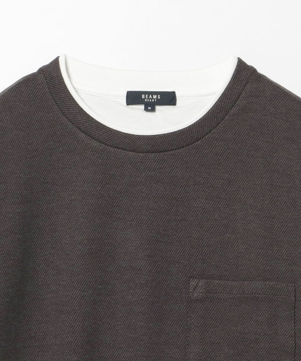 BEAMS HEART（ビームス ハート）杢 カルゼ ニットソー（Tシャツ