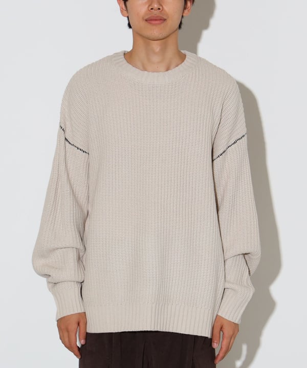 BEAMS HEART（ビームス ハート）カタアゼ ビッグ クルーネック ニット