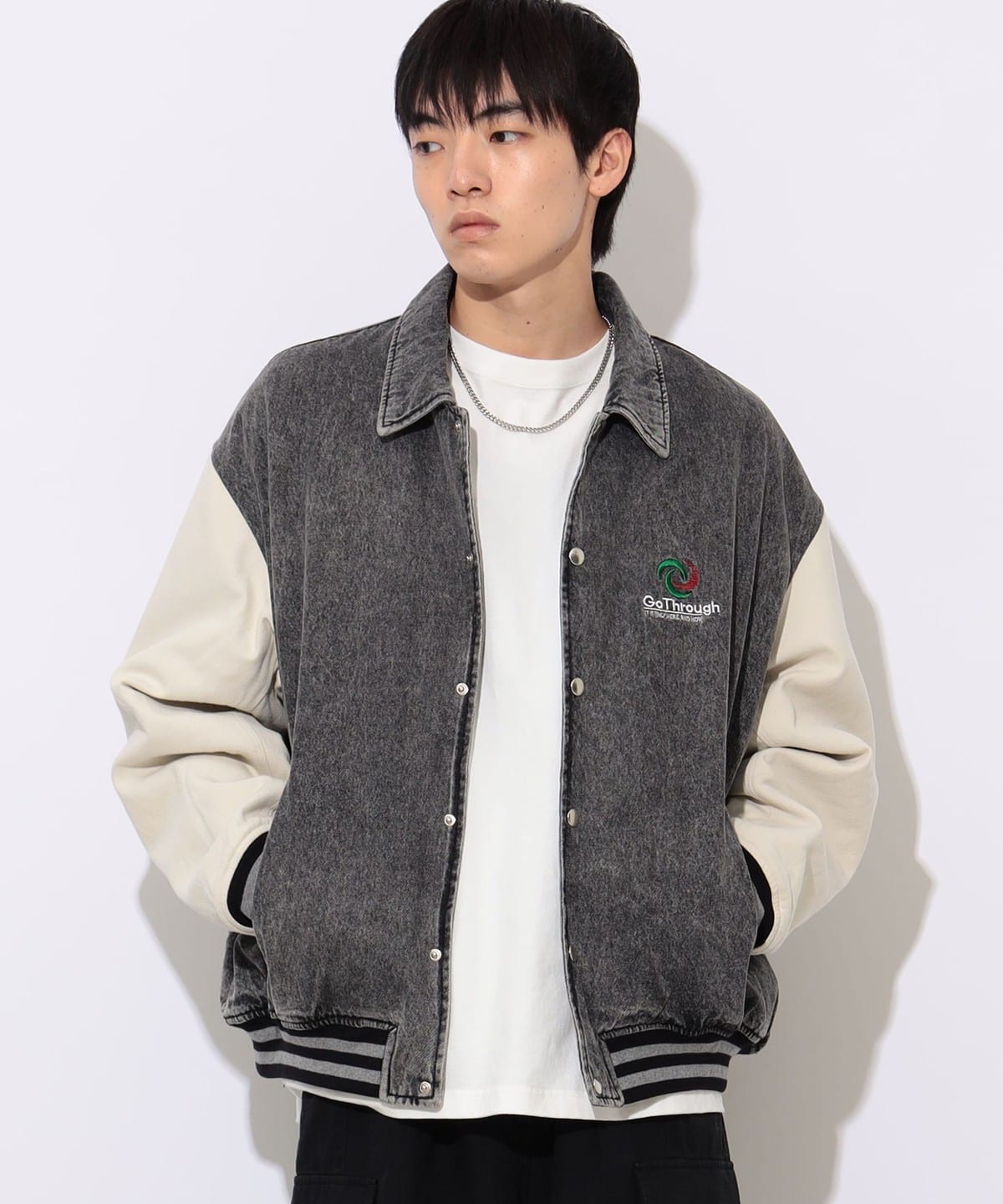 BEAMS HEART（ビームス ハート）刺繍 デニム スタジャン（ブルゾン