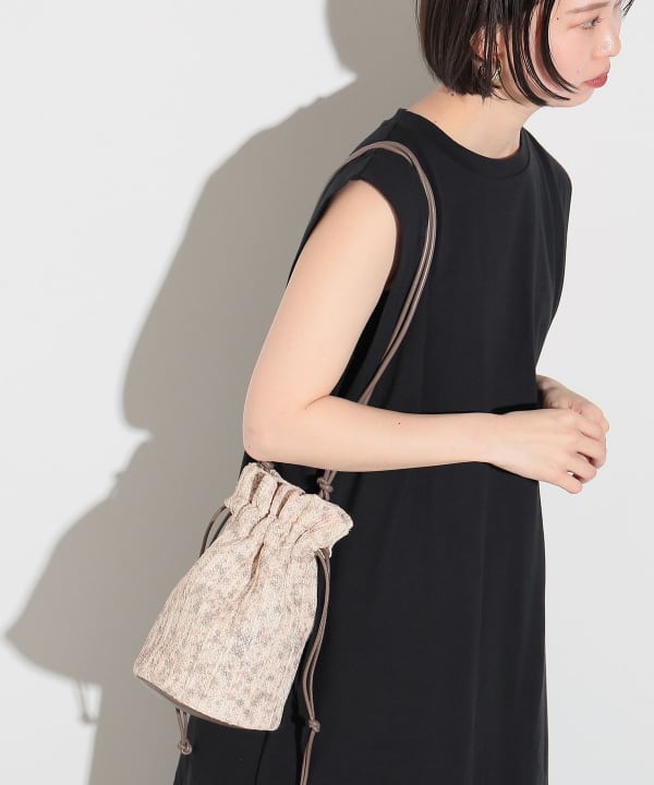 BEAMS HEART（ビームス ハート）ミックスコンビ 巾着バッグ（バッグ