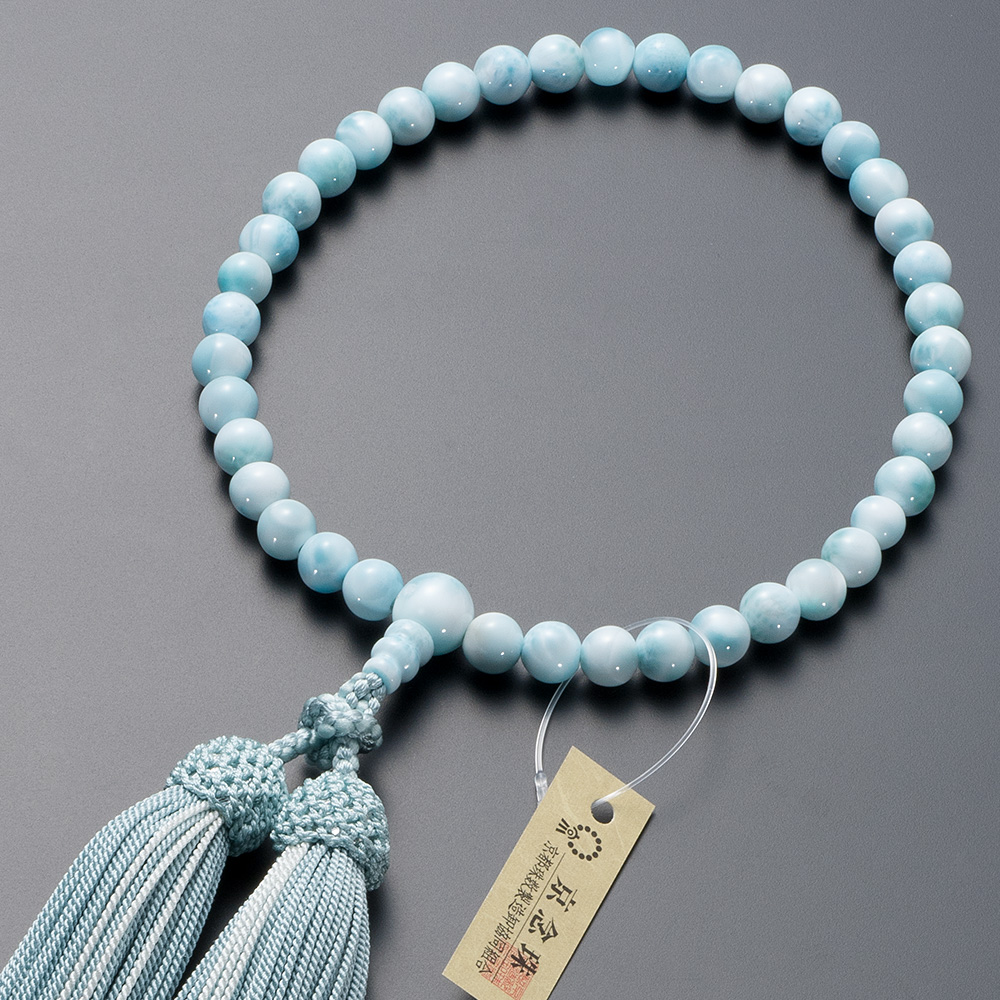 大特価京念珠◇女性用数珠 ラリマー 7mm玉【数珠袋付き】 | 滝田商店