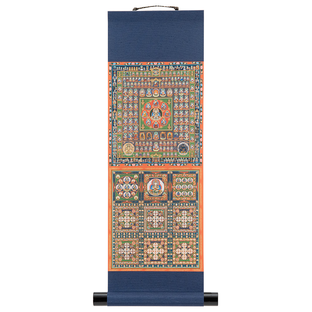 コンパクト両界曼荼羅掛軸 都緞子（みやこどんす）表装 | 仏壇・仏具