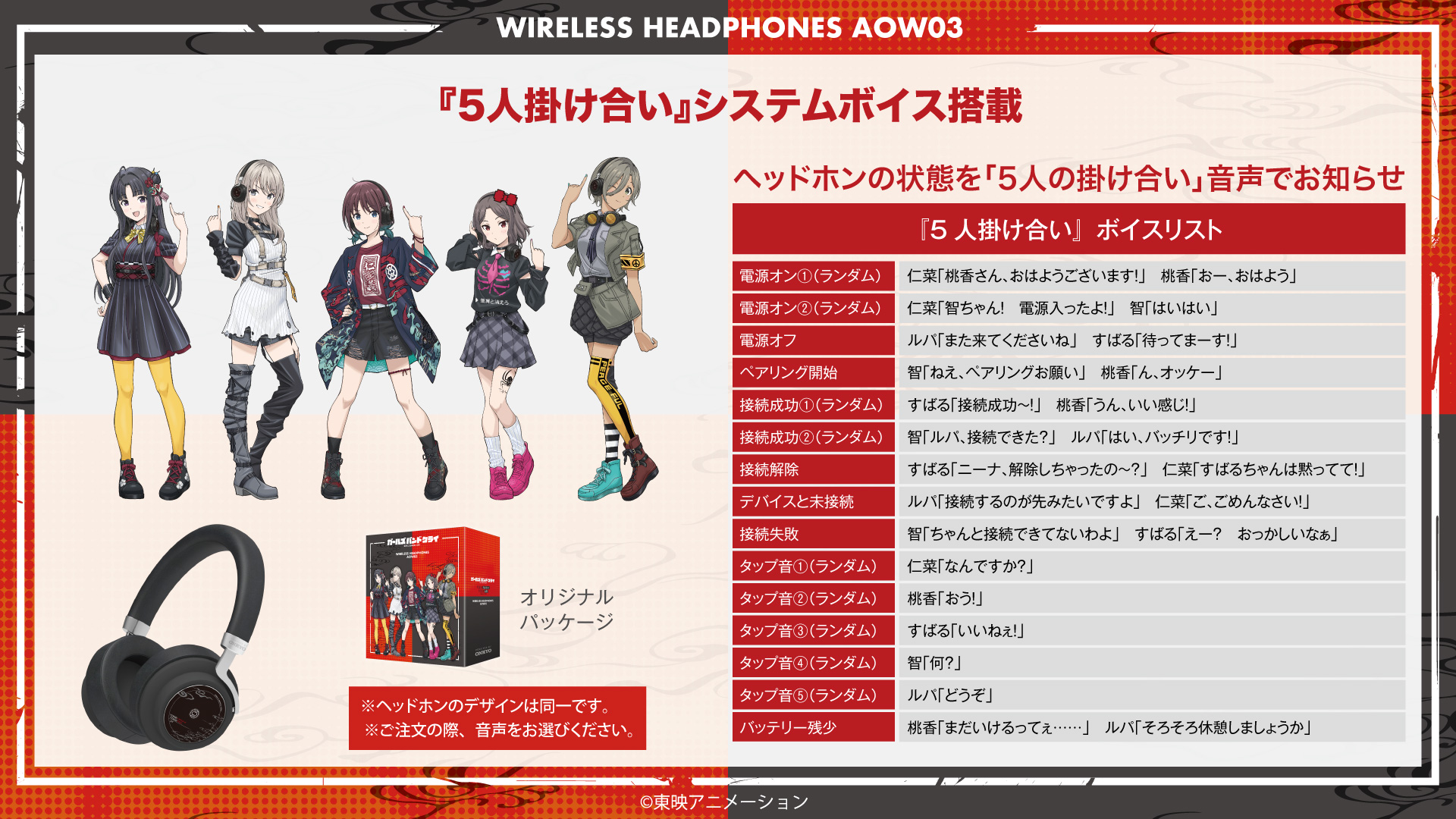 オリジナルTVアニメ 『ガールズバンドクライ』 新規録り下ろしボイス