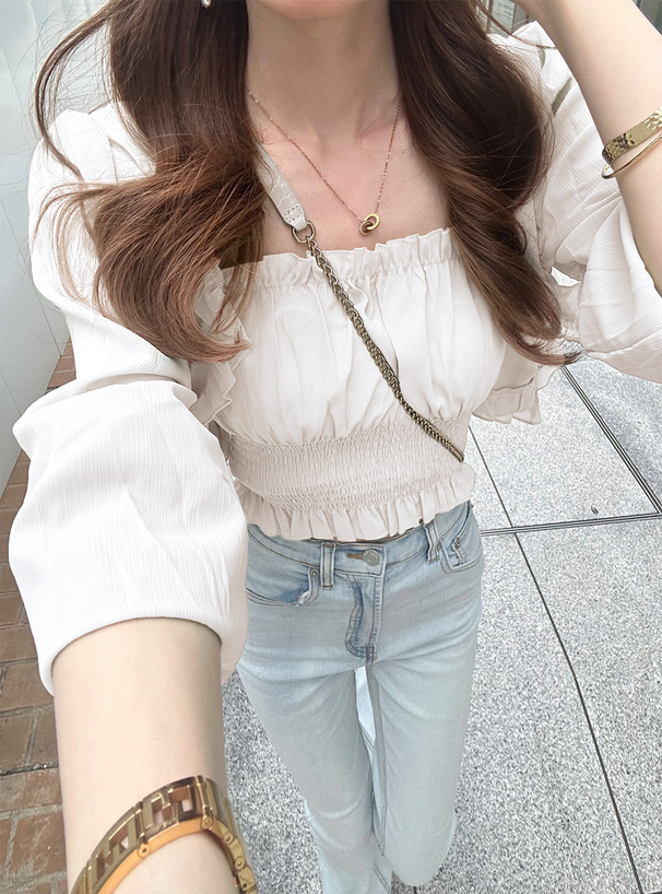 フリルシアーボレロXシャーリングキャミソールアンサンブル[at1885