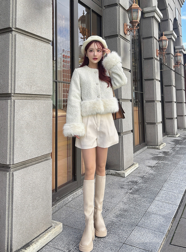 ベルト付きハイウエストタックショートパンツ[at1997] | レディース