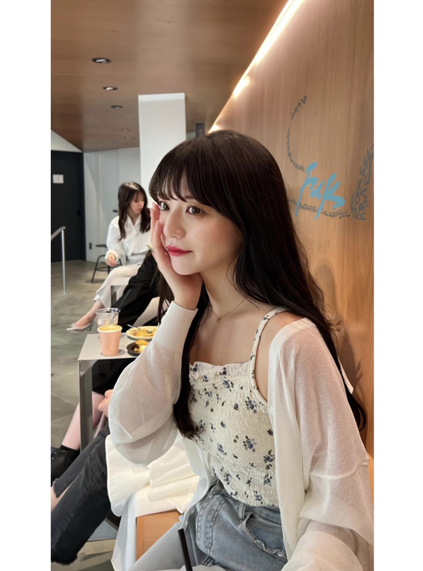 パット付き小花柄シワ加工キャミソール[dk885] | レディース