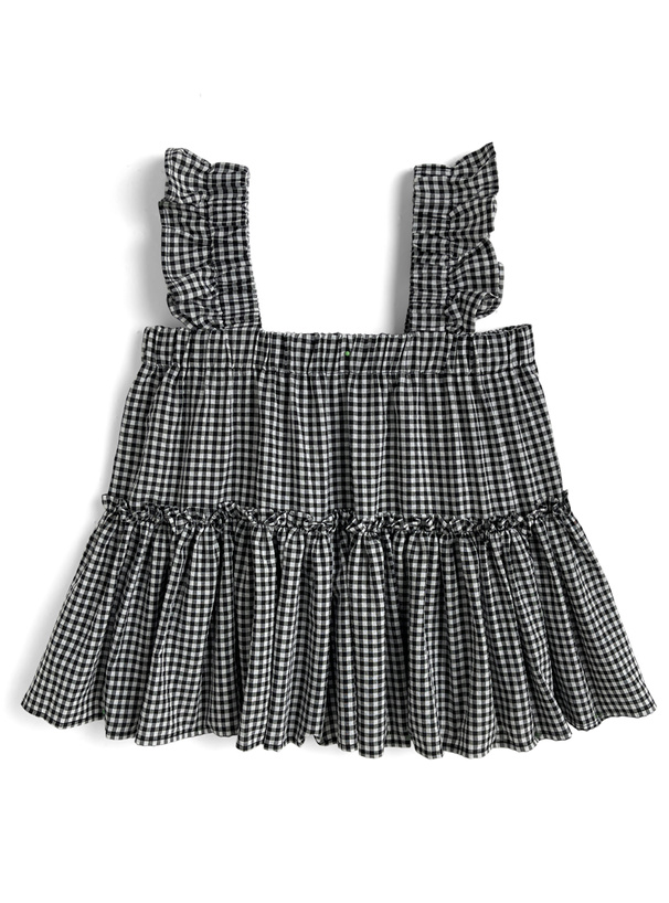 ギンガムチェック柄フリル切り替えキャミソールトップス[sd106