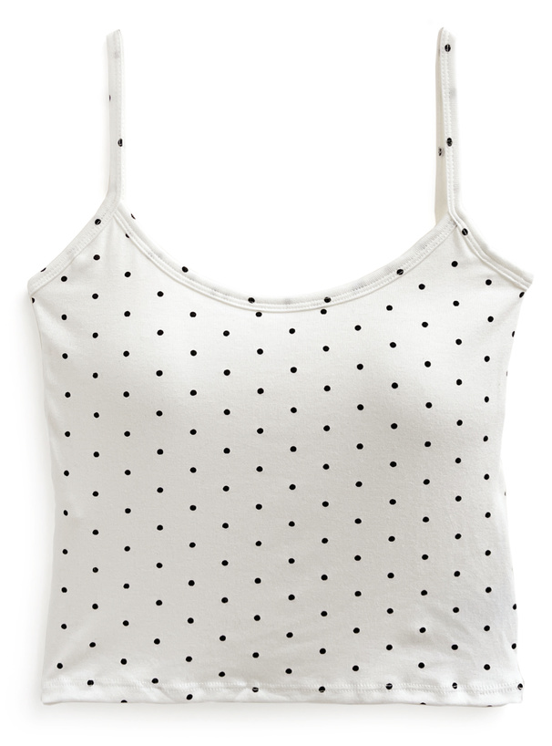 カップ付きドット柄キャミソール[sda165] | レディースファッション