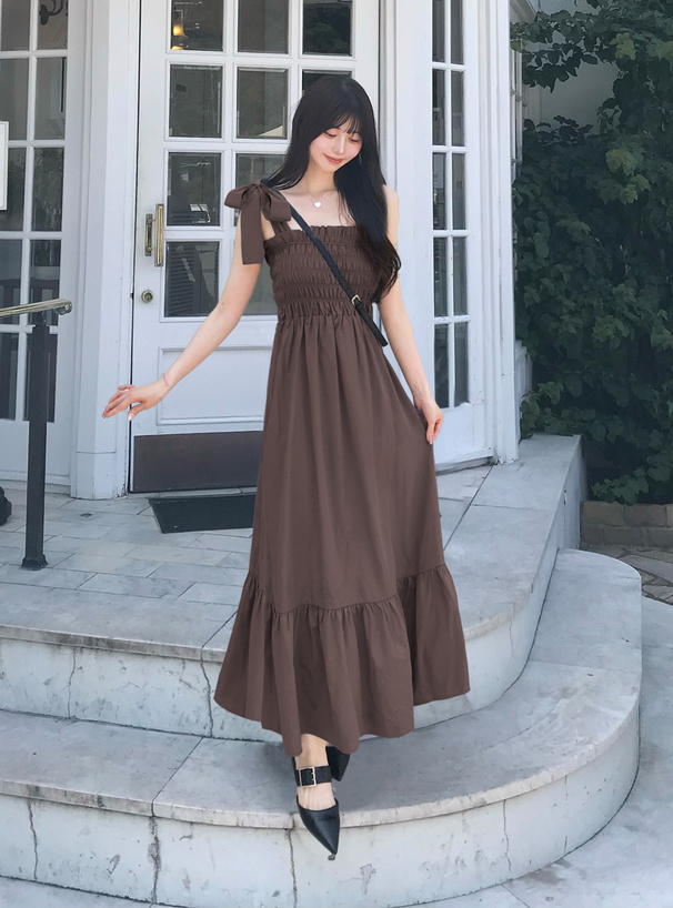 ショルダーリボンティアードワンピース[pp148a] | レディース