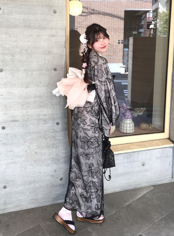 3点セット2Wayチュール花柄セパレート浴衣[tu1512] | レディース