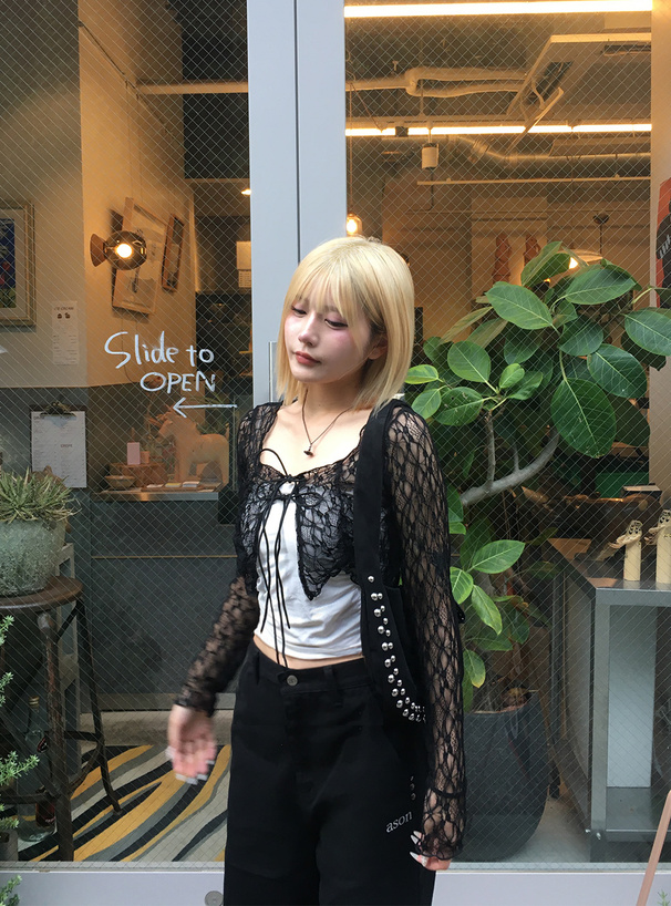 リボンレースショート丈ボレロ[tu1825] | レディースファッション通販