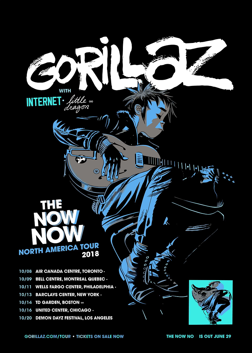 Gorillaz MusicPoster' Poster, picture, metal print, paint by Elg