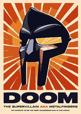 Mf Doom ' Poster, picture, metal print, paint by VisionPrint