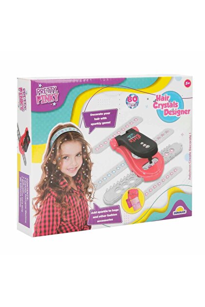 Sunman Pretty Pinky Kristal Saç Aksesuarı Güzellik Seti Hobi Set