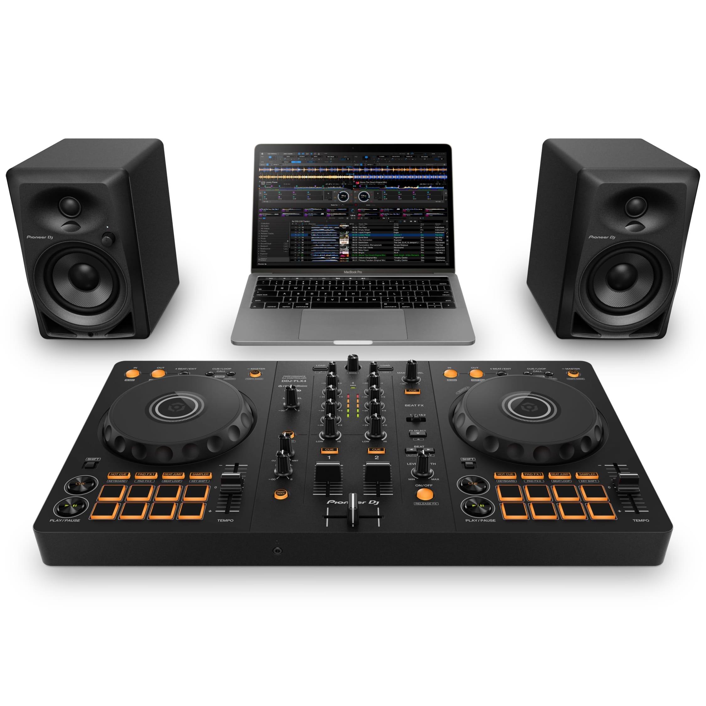Pioneer DJ DDJ-FLX4 & DM-40D Package