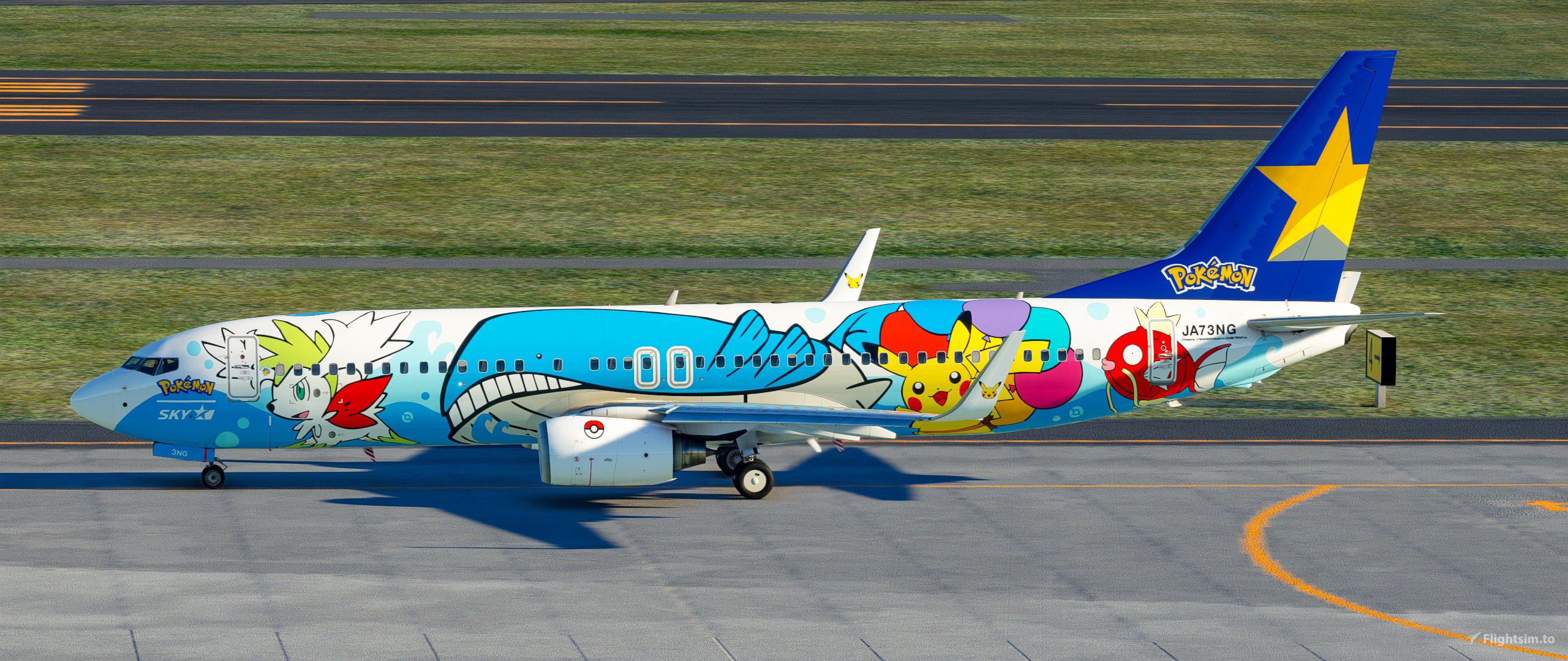 SKYMARK JA73NG Pikachu JET BC2 (2022) for Microsoft Flight
