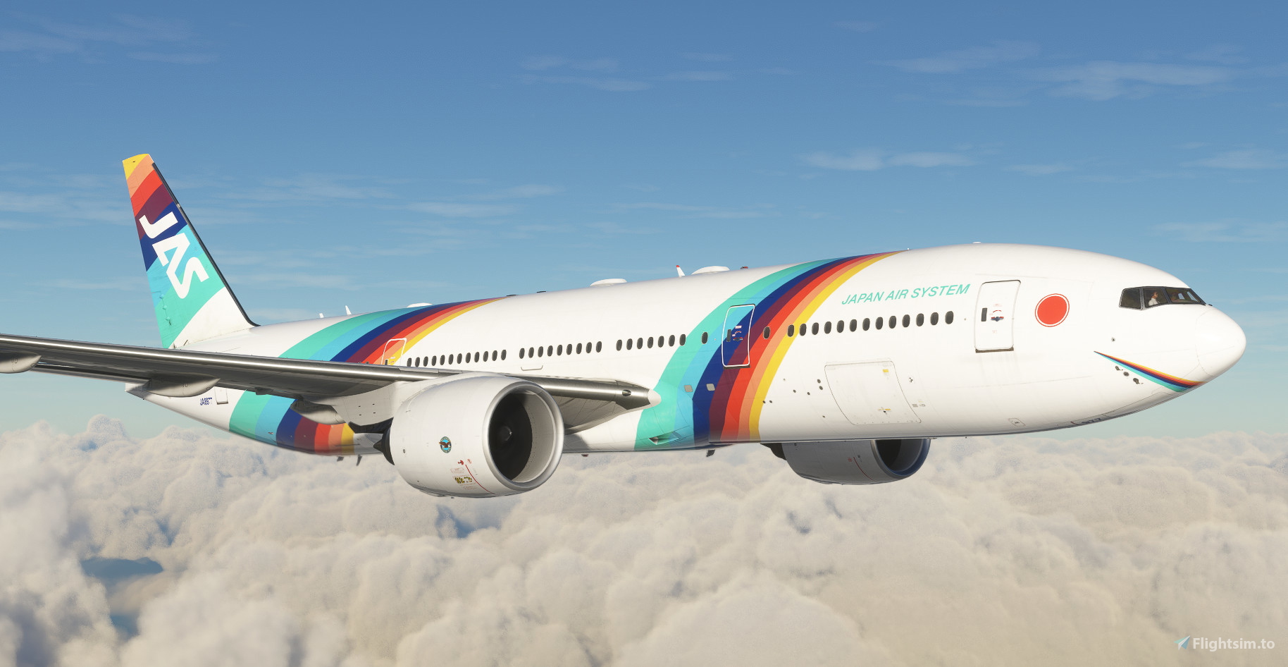 航空機・ヘリコプター JAS B777-200 JA007D Rainbow 航空機