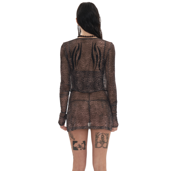 ONLY 4 LEFT ] LEOPARD MESH CARDIGAN : 604SERVICE