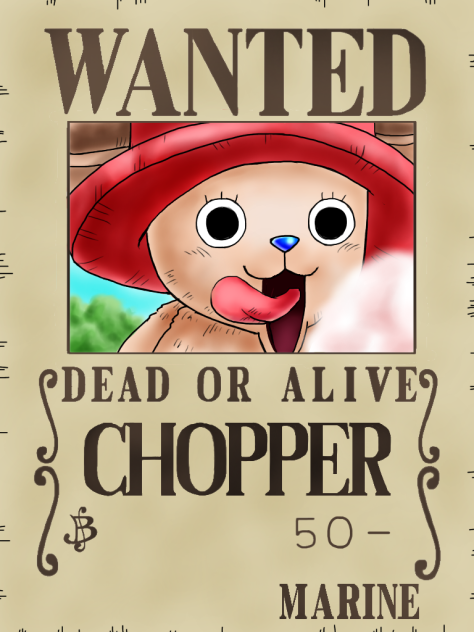 ワンピース手配書その1 チョッパー - ibisPaint