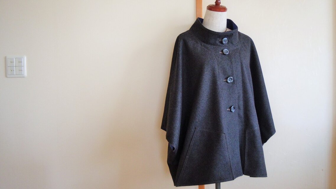 イタリア製ウール マント風コート | iichi 日々の暮らしを心地よくする