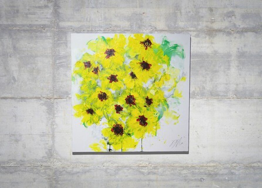 Flower / 花のキャンバス絵画 スプレーアート作品 | iichi 日々の