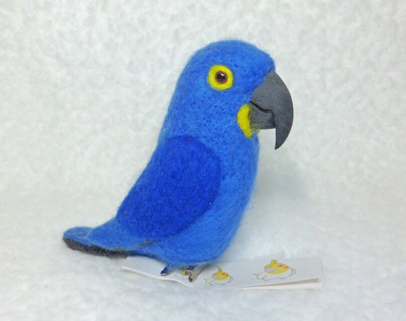 スミレコンゴウインコ mini♪☆マグネット/ブローチどちらか選択 羊毛
