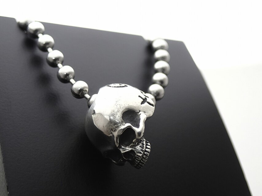 スカル ドクロ ビーズ コードエンド ループエンド スカルビーズ