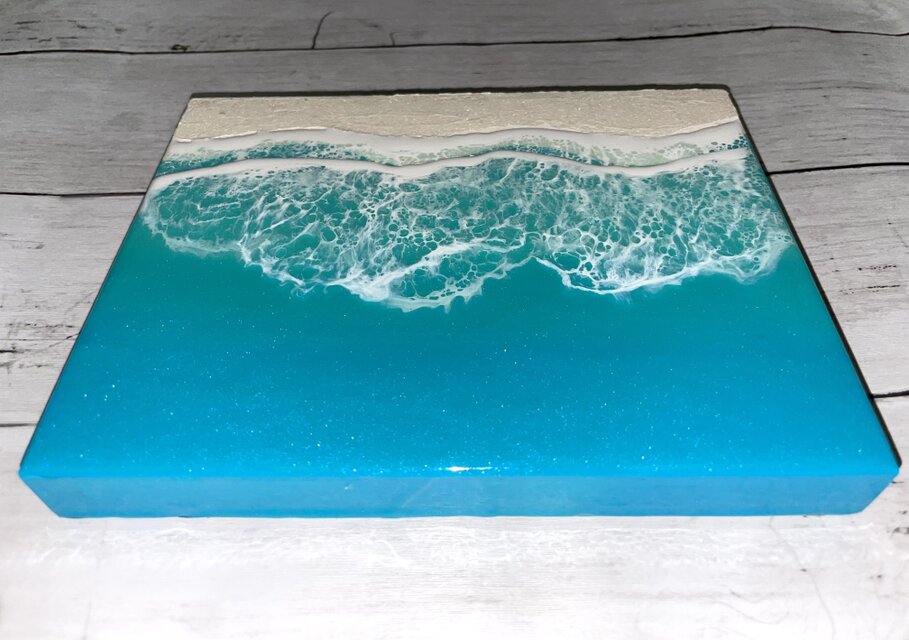 オーシャンアート 波レジンアート 海【長方形R-07】 | iichi 日々の