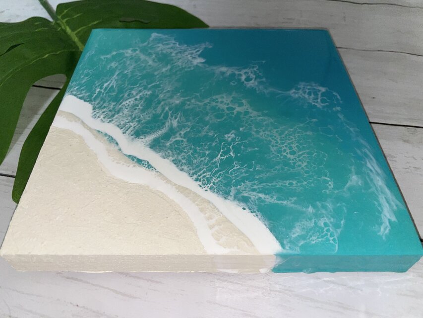 オーシャンアート 波レジンアート 海【スクエアS-01】 | iichi 日々の