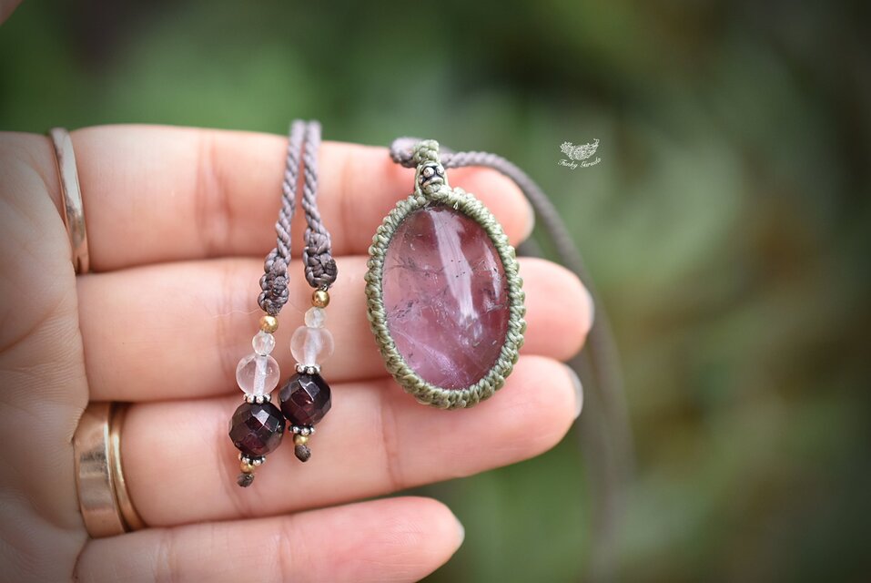 甘い果実☆アメトリン マクラメネックレス1072 | iichi 日々の暮らしを