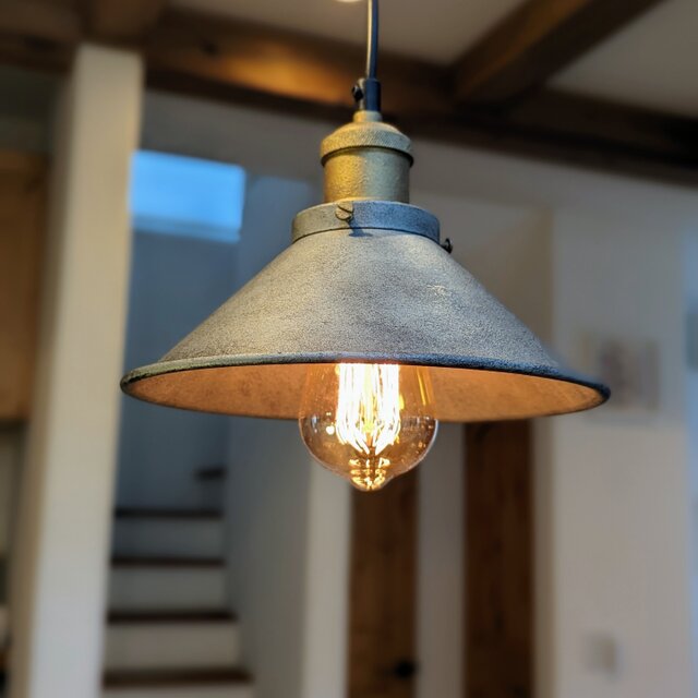 古塗装／シルバーグレーベース】ノスタルジックなペンダントライト