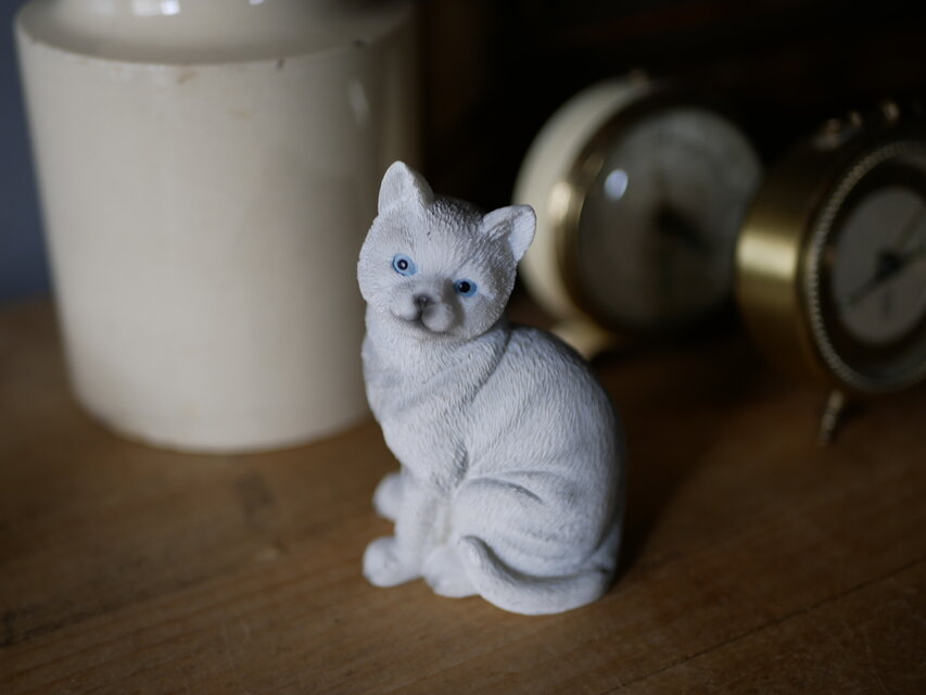 白い猫 Chat Blanc フランスヴィンテージ ブロカントのある暮らし