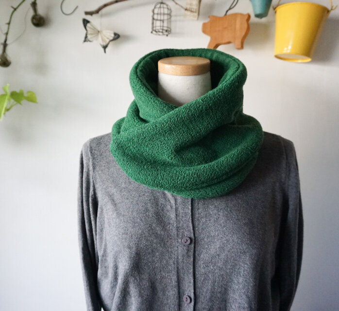 スヌード風ネックウォーマー(フォレストグリン) | iichi 日々の暮らし