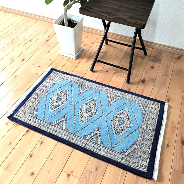 2/10迄iichi限定目玉品】パキスタン絨毯 ハイクオリティ 79x45cm 玄関