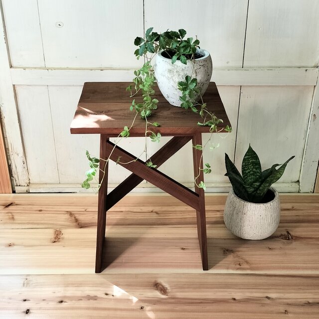 シンプルなプリミティブミニテーブル (観葉植物 花台 スツール