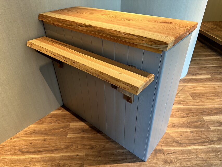 hotaru レジカウンター カウンター 可動棚 作業台 ライトグレー 荷物