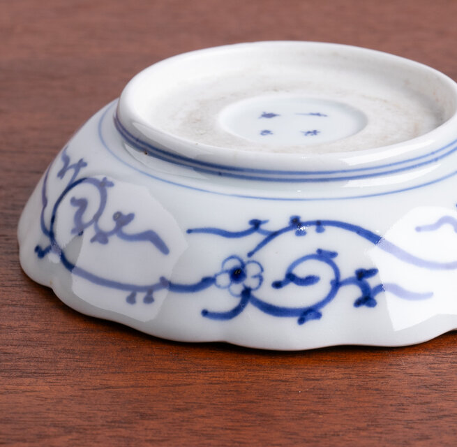 古伊万里 染付 微塵唐草三友文 小皿 江戸後期 E843B | iichi 日々の