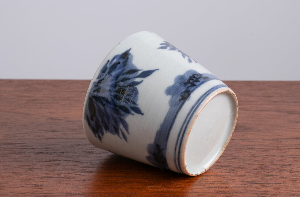 古伊万里 染付 岩に笹竹図 蕎麦猪口 江戸後期 | iichi 日々の暮らしを