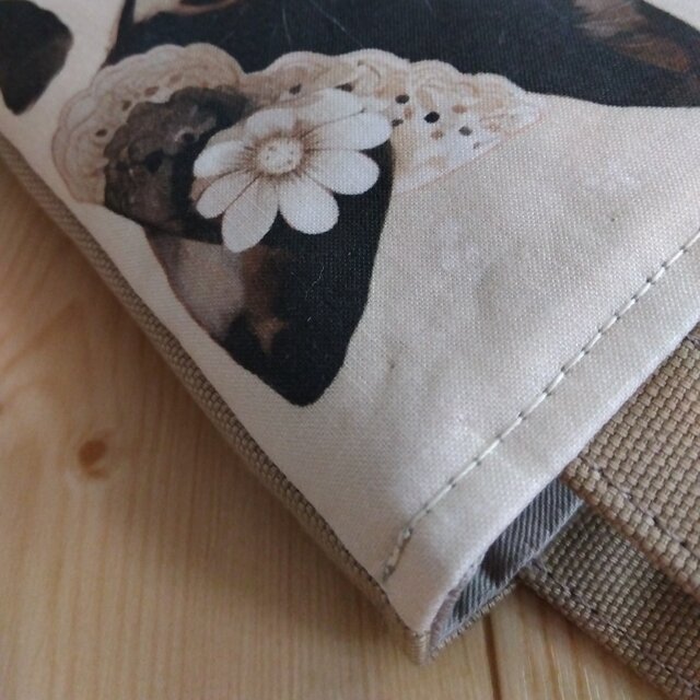 猫 パネル生地のミニミニトートバッグ ベージュ 871 | iichi 日々の