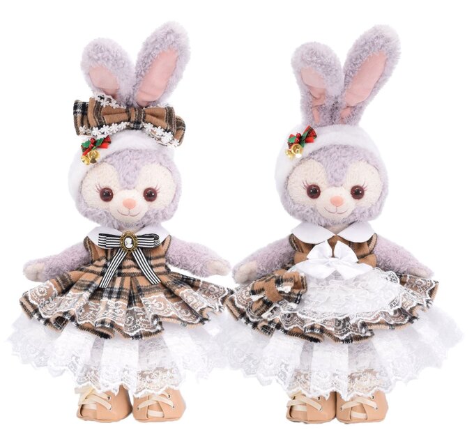 ステラルー 服 着せ替え コスチューム ケープ付キャメルチェックドレス