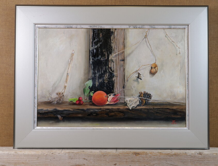 油彩 烏瓜のある静物 | iichi 日々の暮らしを心地よくするハンドメイド